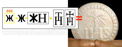 hostia, culto solar, comunion, 666, ihs